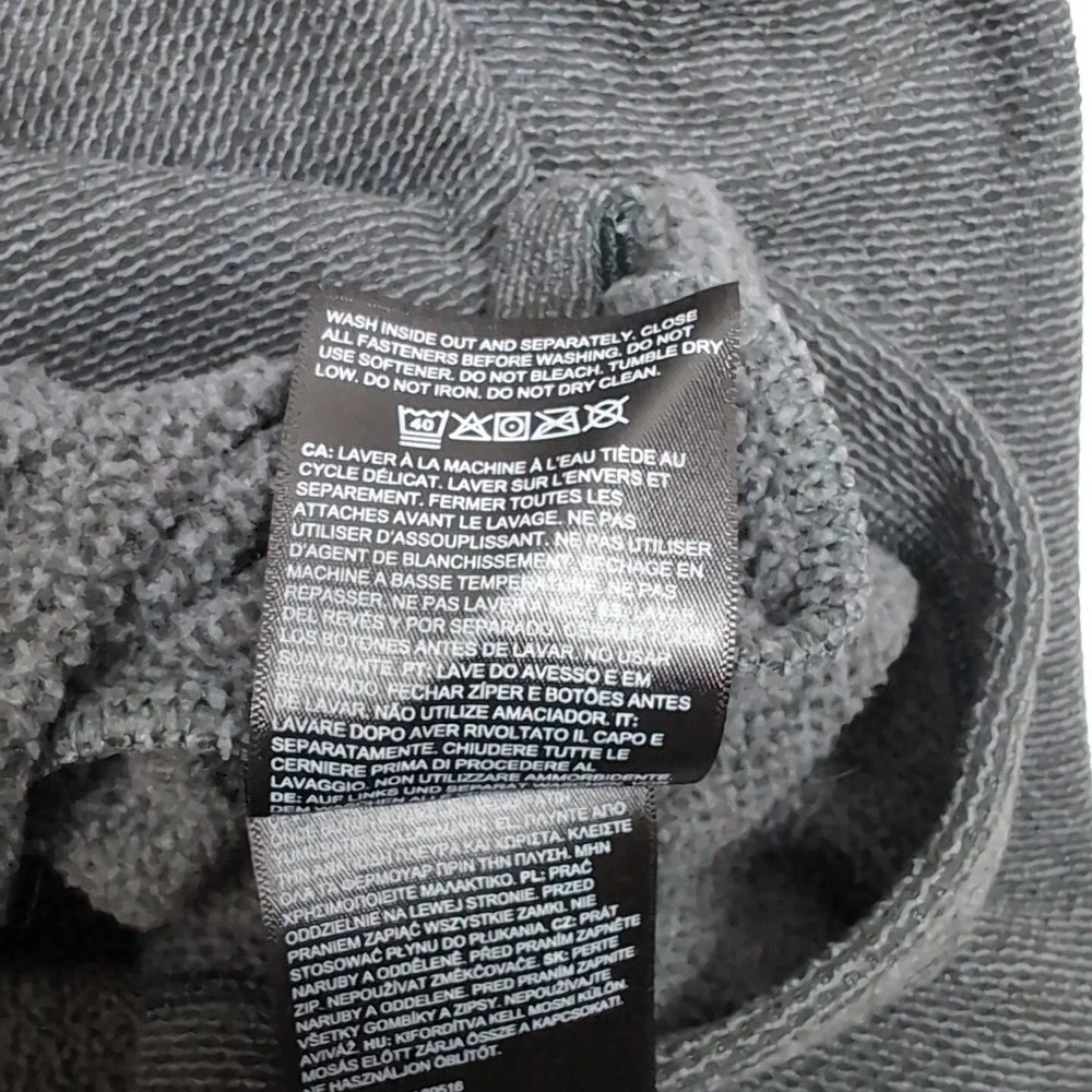 The North Face‎ Textured Cap Rock 1/4 Zip Pullover Mens Large Gray Fleece